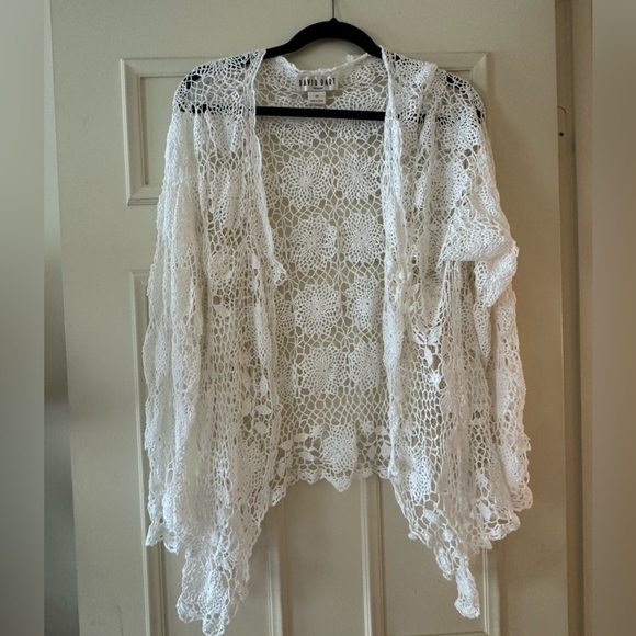 David Dart Sweaters - David Dart Elegant White Crochet Sweater.  Size 2x